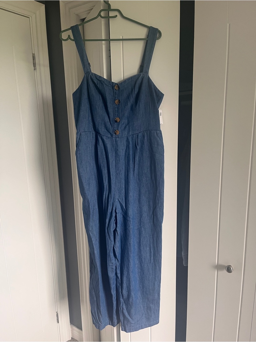 Denim One-Piece Jumpsuit - Blue